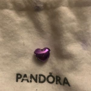 Brand New Genuine Pandora Purple Heart charm